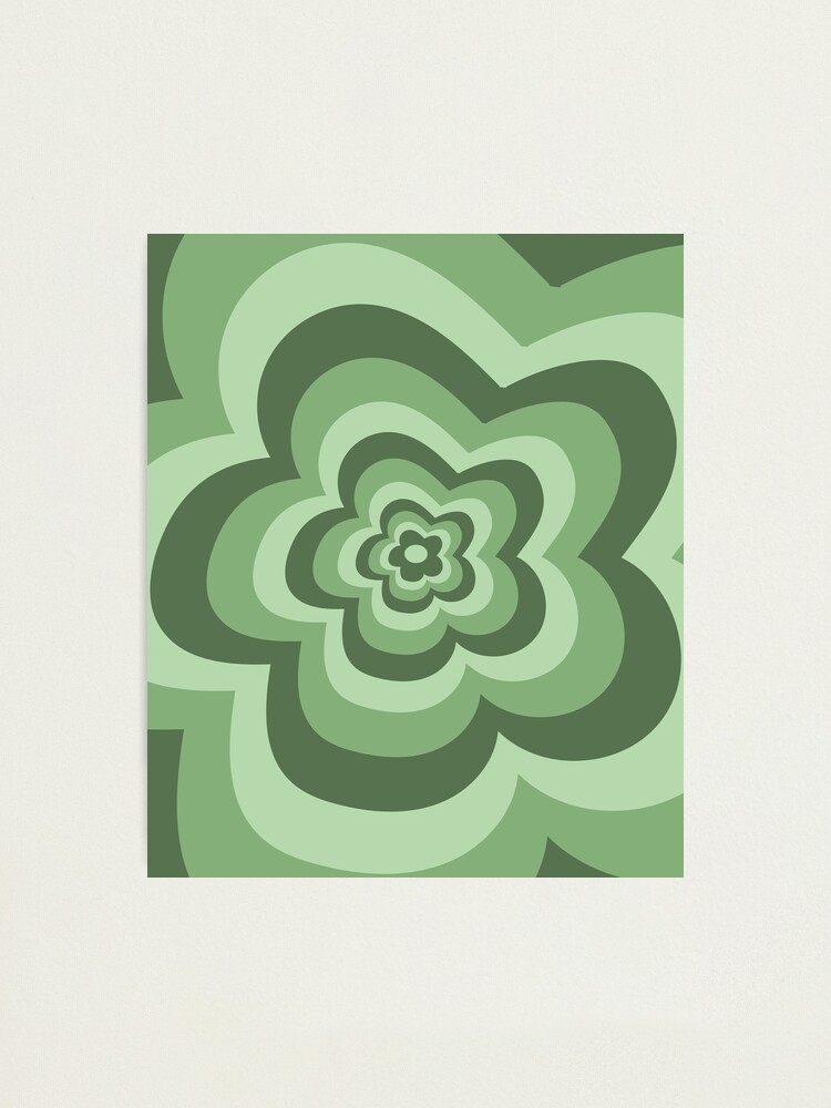 アート　PRETTY GREEN Prints 「Pocket Full」 Trendy Green Indie Y2K Flowers Pattern