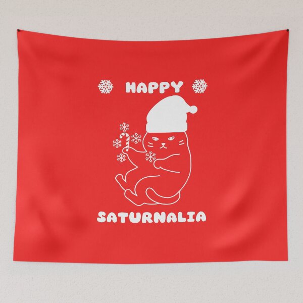 Item preview, Happy Saturnalia Cat designed and sold by coloronym.