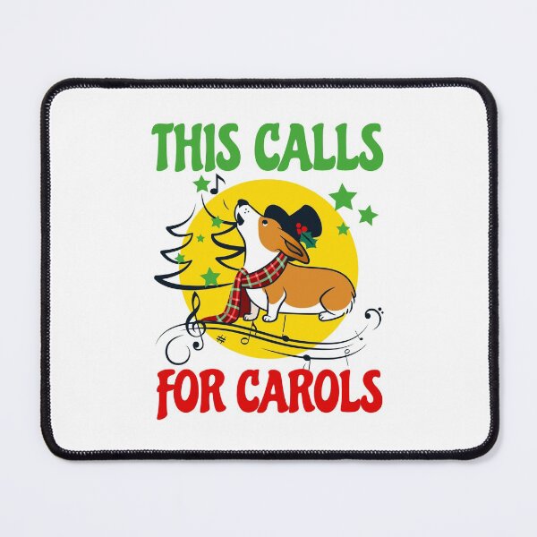 Item preview, Funny Sing Christmas Carols, Cute Corgi Dog Singing designed and sold by Maria Garcia.