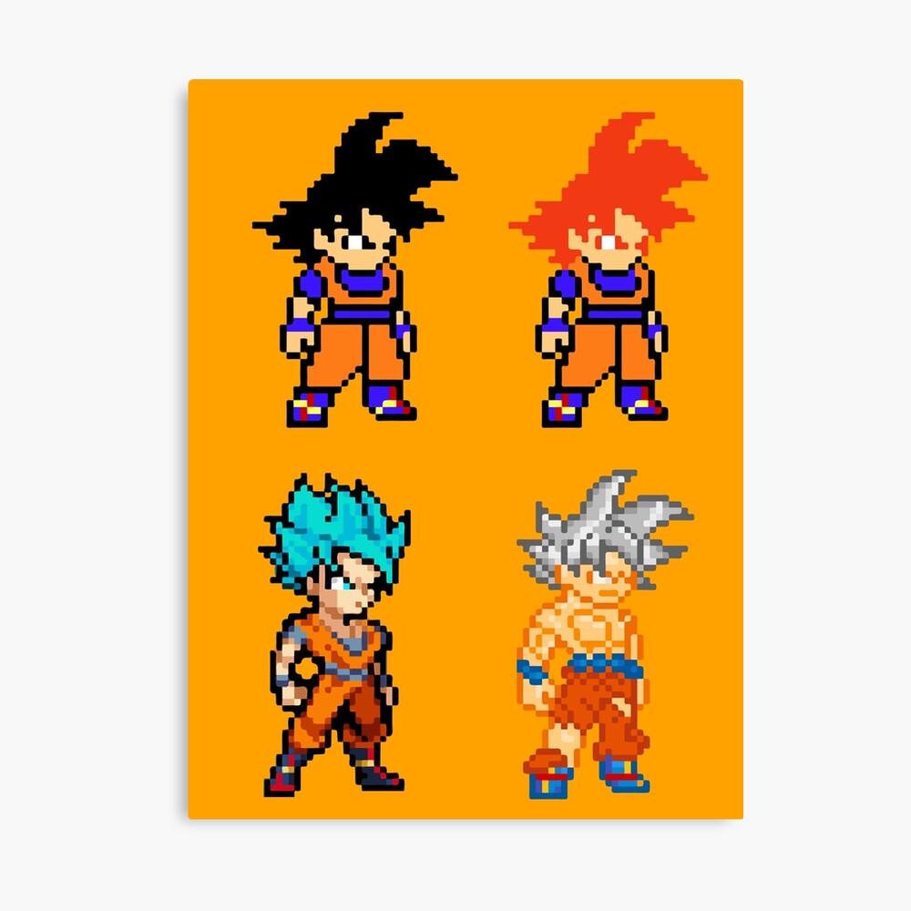 Goku 8bit Super Saiyan God Blue Ultra Instinct | t-shirt pixel art migatte  no gokui