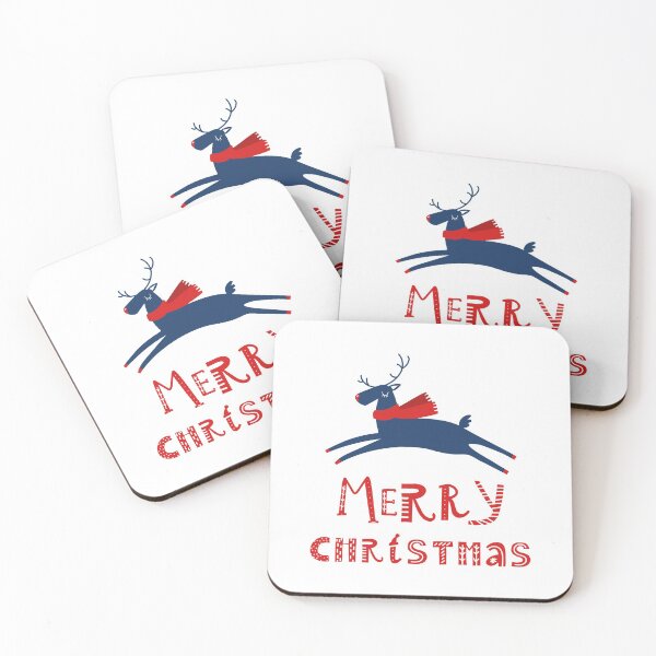 Item preview, Merry christmas quote with a deer. designed and sold by SolArt88.