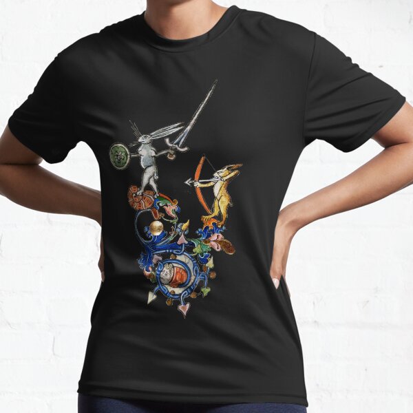 Item preview, WEIRD MEDIEVAL BESTIARY Killer Rabbits  With Sword and Bow designed and sold by BulganLumini.