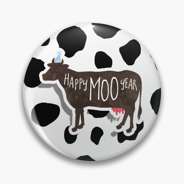Item preview, Happy Moo Year - New Year's funny, joke, pun, gift designed and sold by hitechmom.