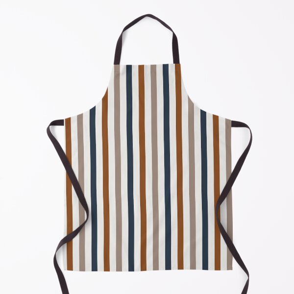 Item preview, warm beige cinnamon navy stripes pattern designed and sold by venus-ian.