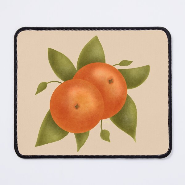 Item preview, Orange Fruit with Leaves Illustration  designed and sold by Lavender Mint Graphics.