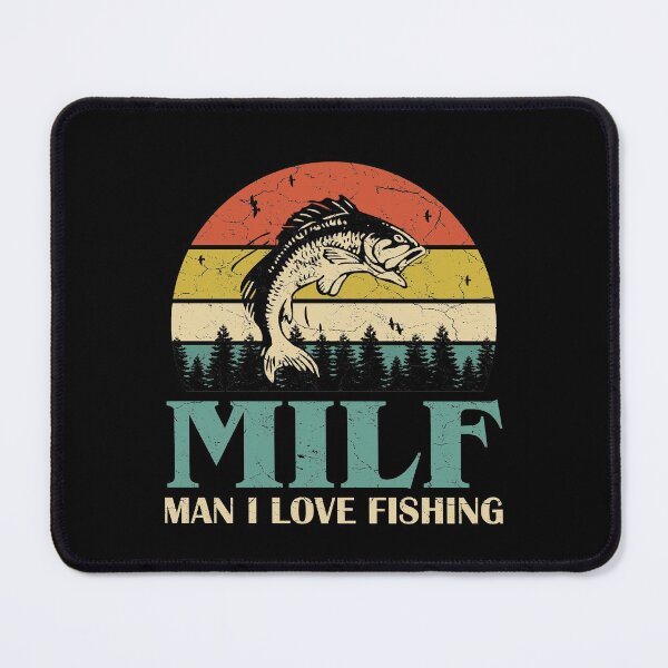 Item preview, MILF Man I Love Fishing Retro Vintage Sunset Funny Fishing Gift designed and sold by EvengoDesign89.
