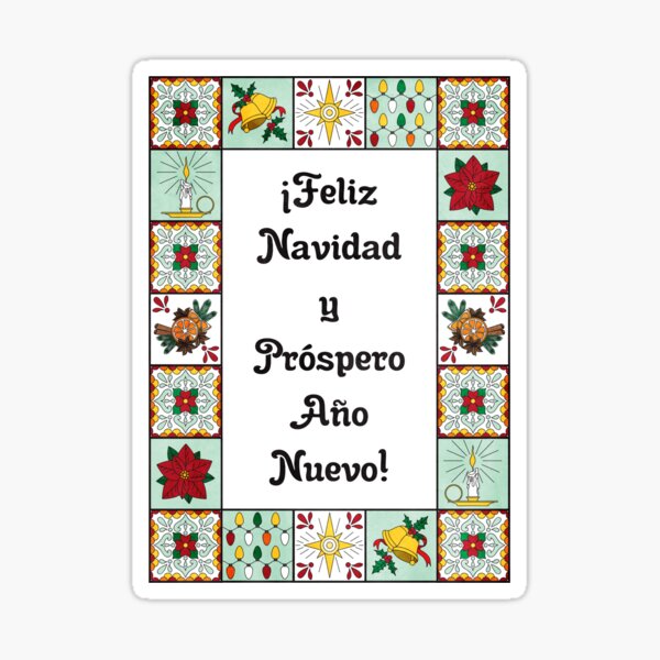 Item preview, Feliz Navidad Prospero Año y Felicidad designed and sold by Nalin Solis.