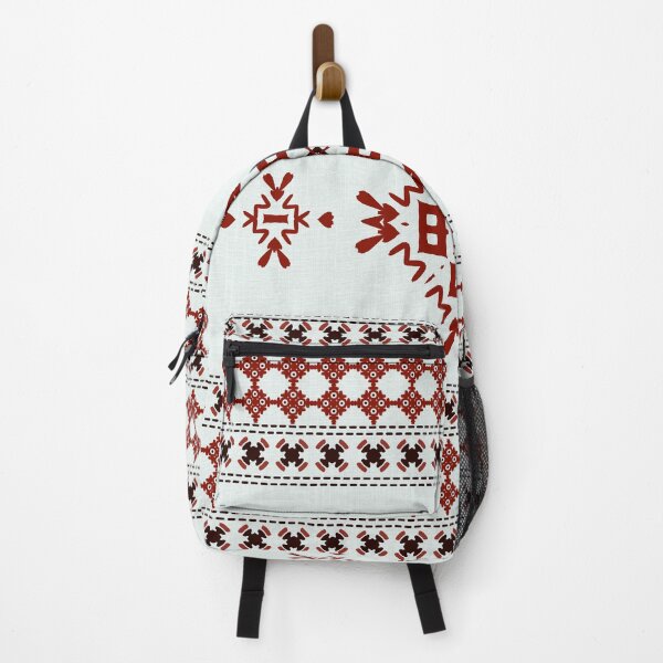 Item preview, Red White Linen Tribal designed and sold by Sheila Wenzel Ganny.