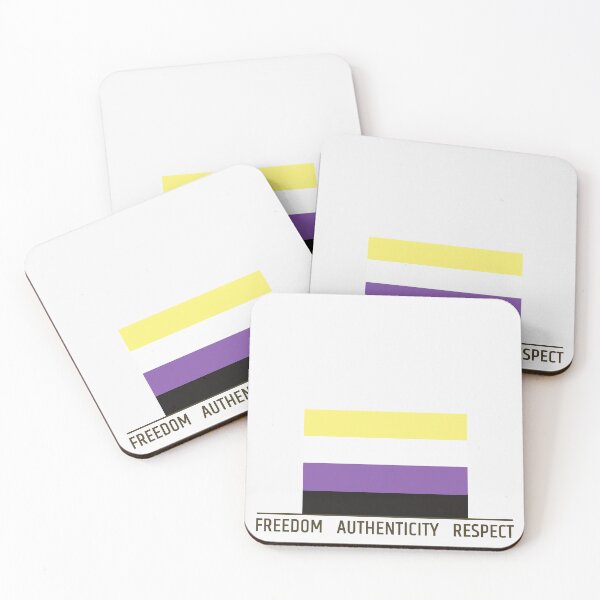 Item preview, Non Binary NB Flag - Freedom Authenticity Respect designed and sold by ViewerEqualsPhoton.