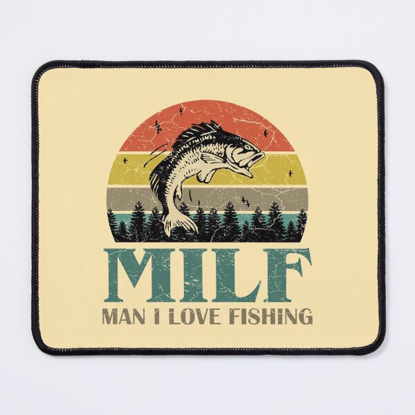 Item preview, MILF Man I Love Fishing Retro Vintage Sunset Funny Fishing Gift designed and sold by EvengoDesign89.