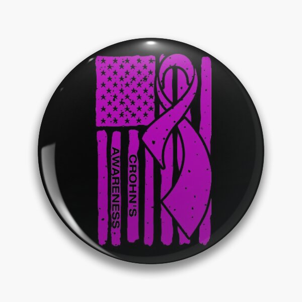 Item preview, Crohn's Awareness Ribbon American Flag designed and sold by Tadmab.