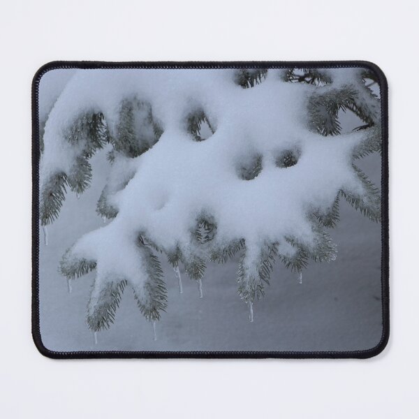 Item preview, Colorado Blue Spruce Tree Branches Snow Covered Ice designed and sold by JariHawk.