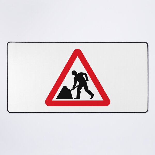 Item preview, UK Roadworks/Men at Work Road Sign designed and sold by MintGubbins.