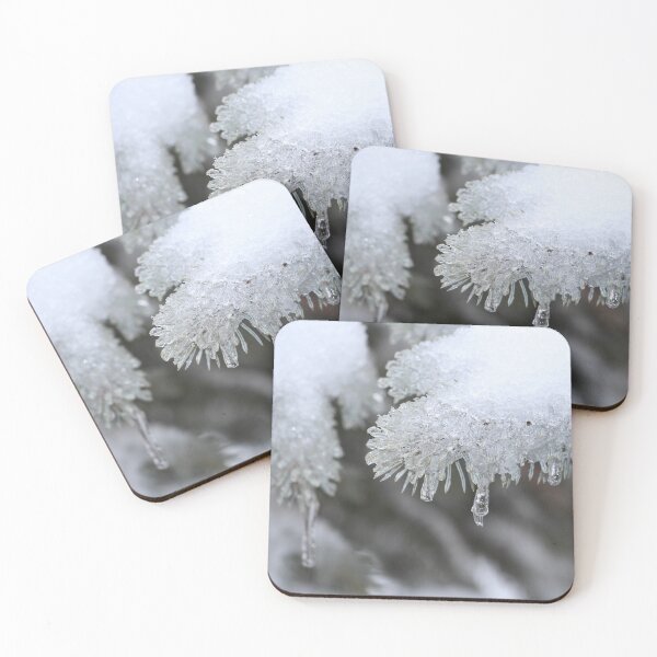 Item preview, Colorado Blue Spruce Tree Branch Covered with Ice and Snow  designed and sold by JariHawk.