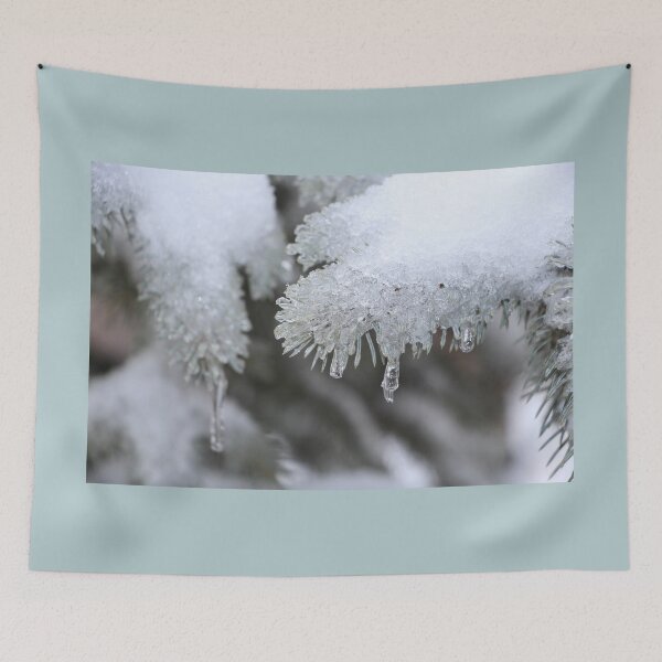 Item preview, Colorado Blue Spruce Tree Branch Covered with Ice and Snow  designed and sold by JariHawk.