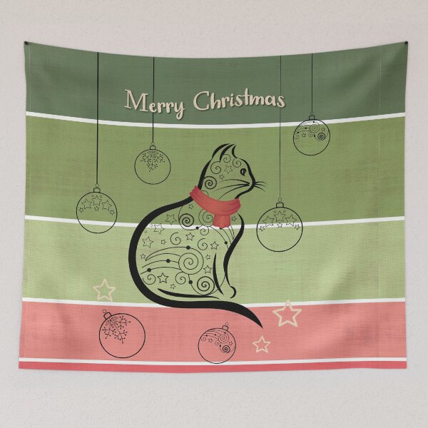 Artikelvorschau, Frohe Weihnachten Katze - Meowy Christmas - Katzenliebhaber Weihnachten entworfen und verkauft von Alice-Elgawi.