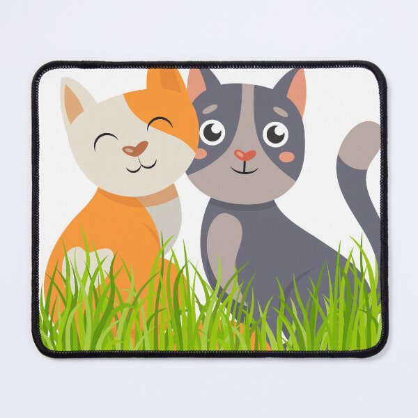 Item preview, Cute cat cartoon characters illustrations set. cats with heart shaped noses, happy fluffy kittens smiling designed and sold by COLORS STORE.
