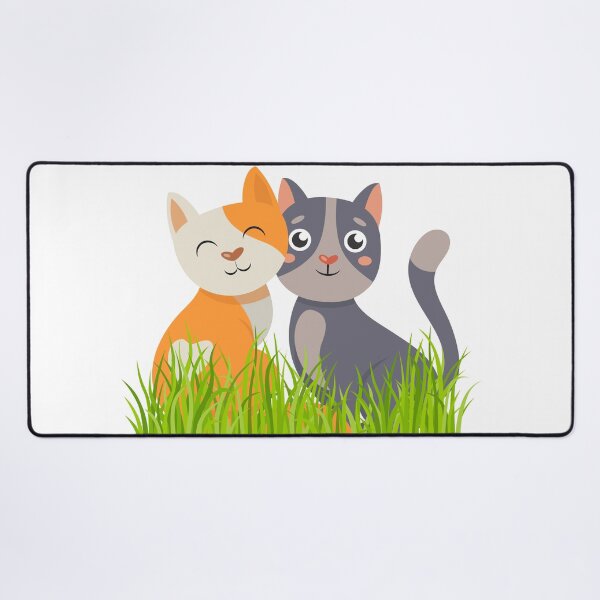 Item preview, Cute cat cartoon characters illustrations set. cats with heart shaped noses, happy fluffy kittens smiling designed and sold by COLORS STORE.