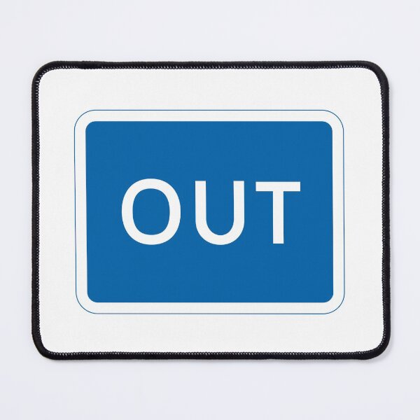 Item preview, UK Out Road Sign - Blue with white text designed and sold by MintGubbins.