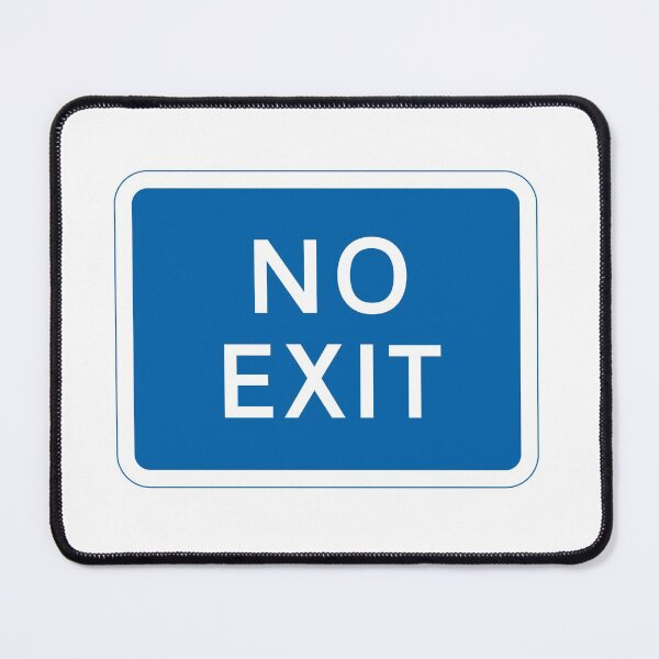 Item preview, UK No Exit Road Sign - Blue with white text designed and sold by MintGubbins.