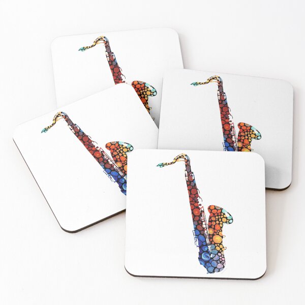 Item preview, Colorful Musical Instrument Mosaic Saxophone Sax Art designed and sold by Sharon Cummings Art.