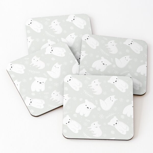 Item preview, Baby Arctic Animals Light Neutral Gray designed and sold by Heather Rosas.