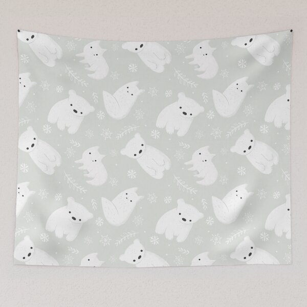 Item preview, Baby Arctic Animals Light Neutral Gray designed and sold by Heather Rosas.
