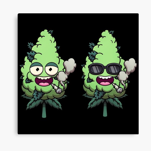 Cartoon Weed Canvas Prints for Sale | Redbubble