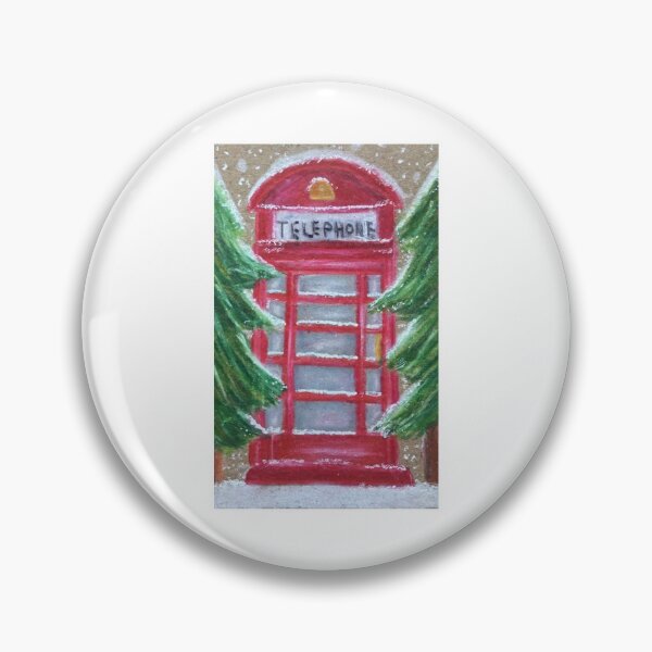 Item preview, Christmas Telephone Box Design designed and sold by ArtByTomRigby.