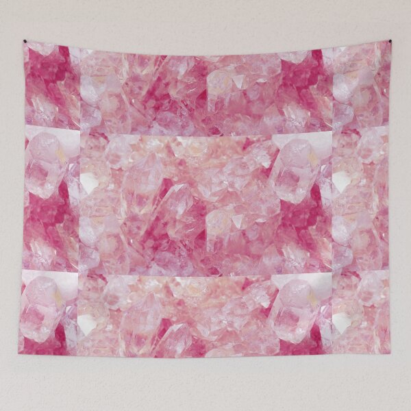 Item preview, Pink Rose Quartz Geode Crystal designed and sold by newburyboutique.