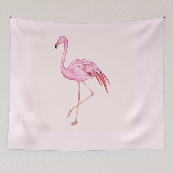 Item preview, Blush Pink Watercolor Flamingo Art designed and sold by newburyboutique.