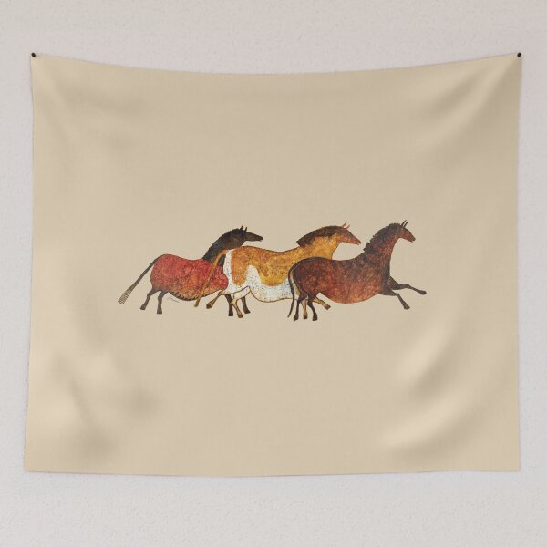 Item preview, Cave Horses in Beige designed and sold by haileyherrera.