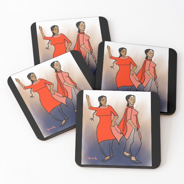 Item preview, Bhangra Girls in Red designed and sold by Sukhpal Grewal Ethnic Art.