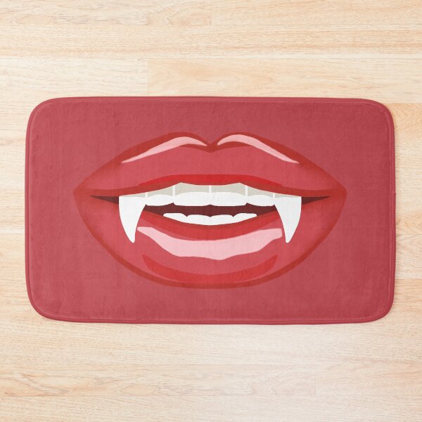 Item preview, Toothy Vampire Fang Smile Glossy Red Lips designed and sold by ViewerEqualsPhoton.