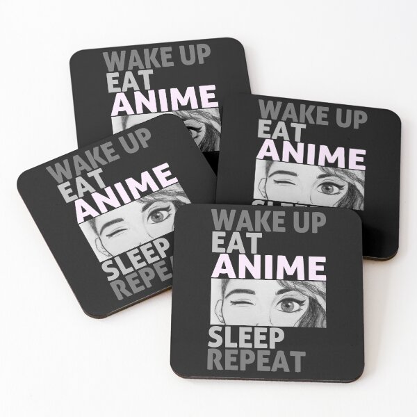 Item preview, Wake up Eat Anime Sleep Repeat - Cute Japanese Otaku Quote designed and sold by smailjr.