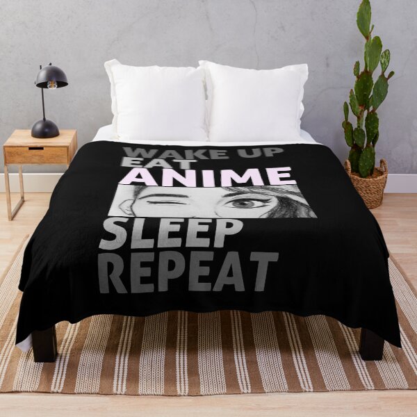 Item preview, Wake up Eat Anime Sleep Repeat - Cute Japanese Otaku Quote designed and sold by smailjr.