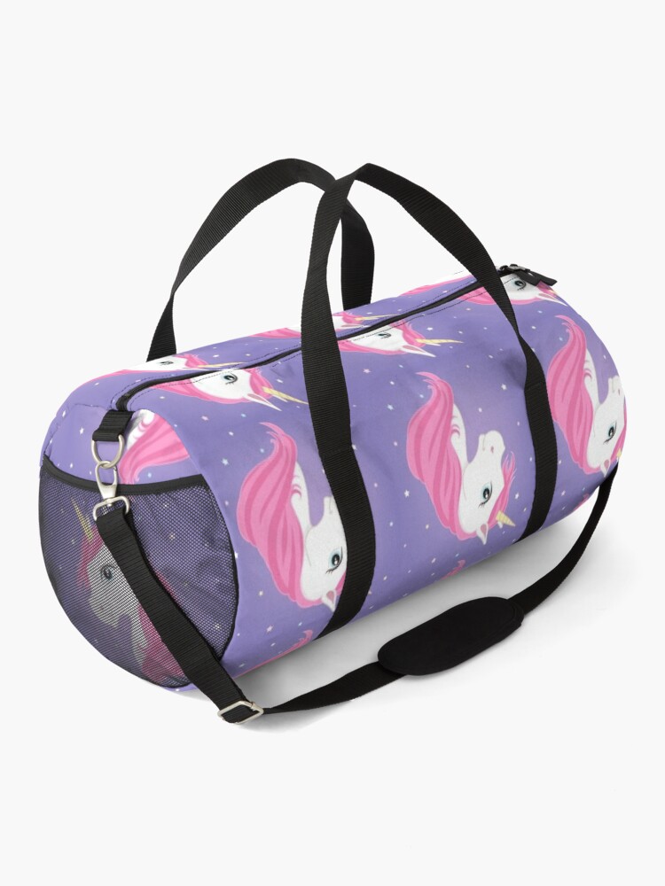 Purple Unicorn  Duffle Bag for Sale by newburyboutique
