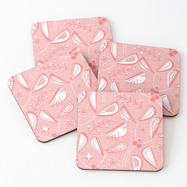 Item preview, MCM - Mistletoe and Birds - Retro Pink designed and sold by miavaldez.