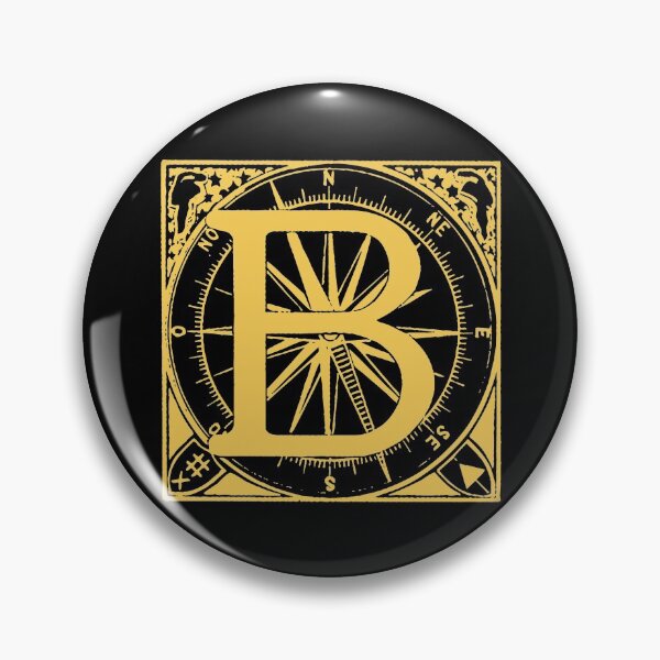 Item preview, Customized letter *B* name initials monogram! Personalized masonic ouiji compass font for artists and musicians! designed and sold by Popular-Gifts.