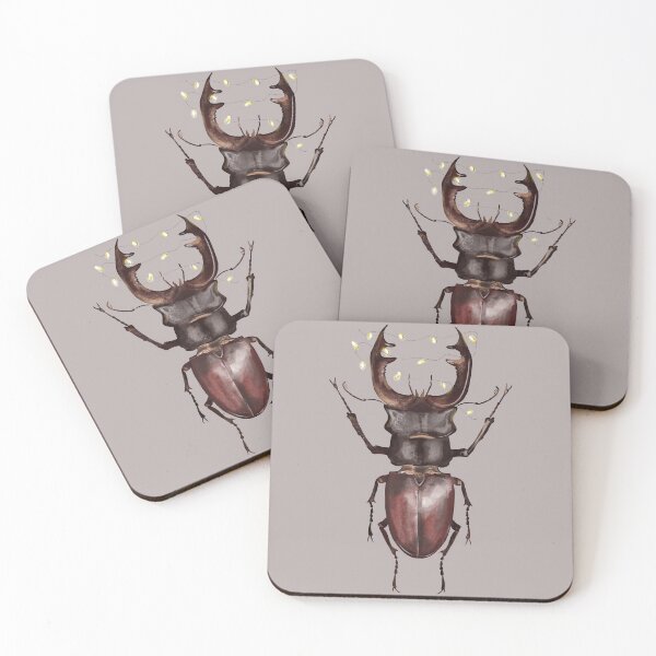 Item preview, Christmas Stag Beetle with Fairy Lights designed and sold by techno-mantis.