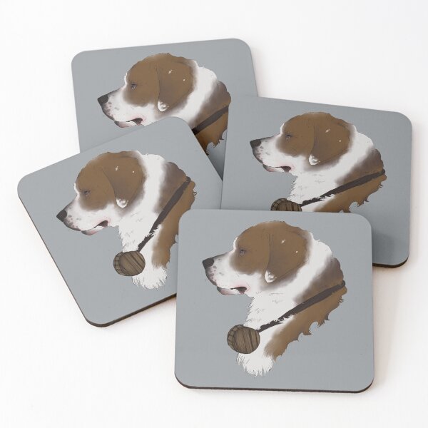 Item preview, Saint Bernard with a barrel on grey designed and sold by GnomelyDragon.