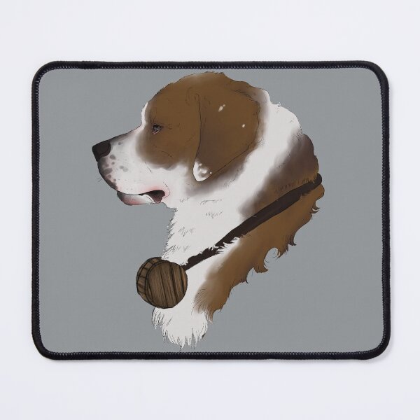 Item preview, Saint Bernard with a barrel on grey designed and sold by GnomelyDragon.