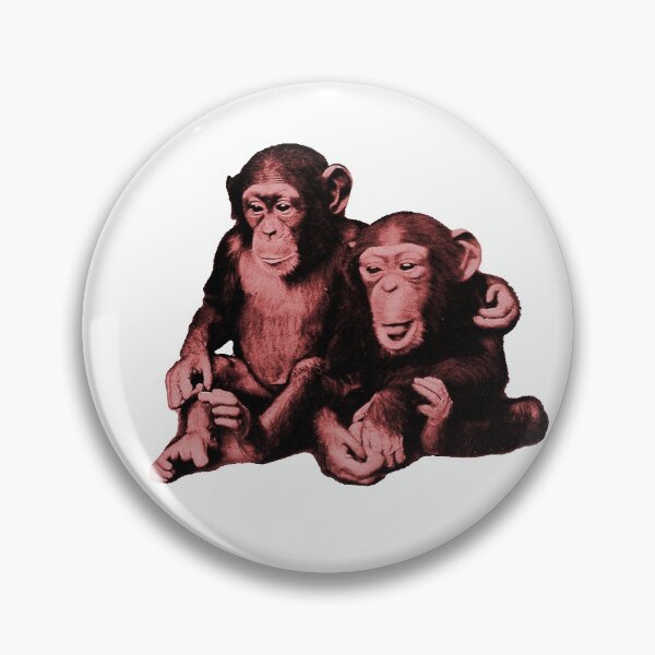 Item preview, Two baby chimps monkey brothers hugging designed and sold by Captain-Jackson.