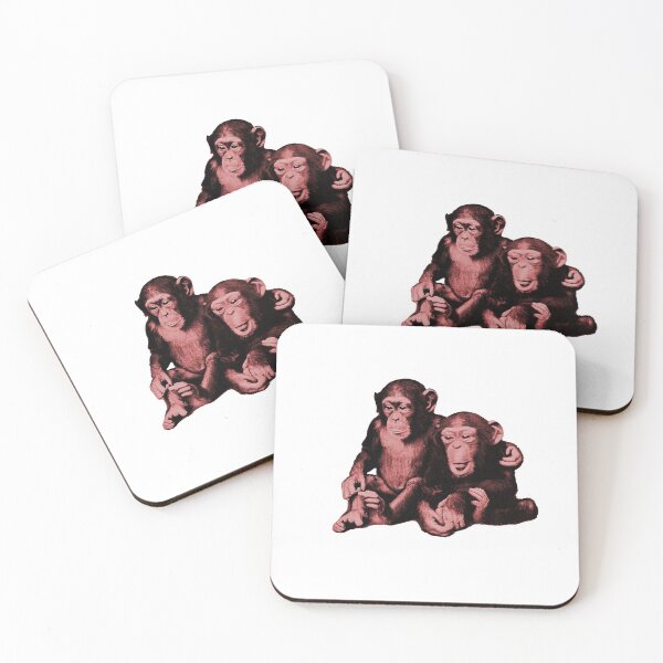 Item preview, Two baby chimps monkey brothers hugging designed and sold by Captain-Jackson.