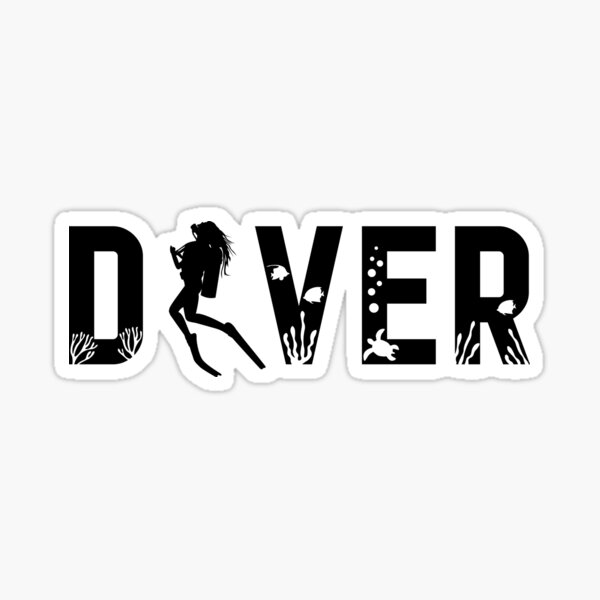 Item preview, Scuba Diver Girl | Diving | Open Water Diver | Female Deep Diver | Woman Free Diver | Ocean Diving designed and sold by ArtbyPau.