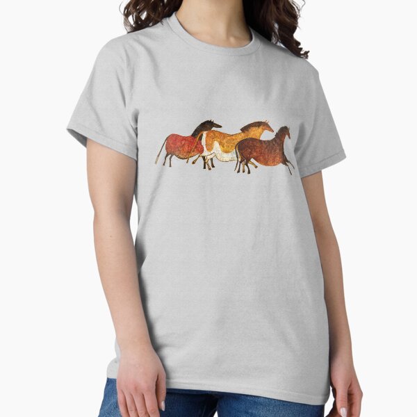 Vista previa del artículo con la obra «Caballos de cueva en Beige», diseñado y vendido por haileyherrera.