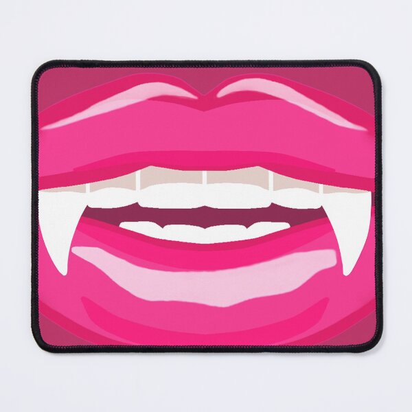 Item preview, Toothy Vampire Fang Smile Pink Blue Green Lips designed and sold by ViewerEqualsPhoton.