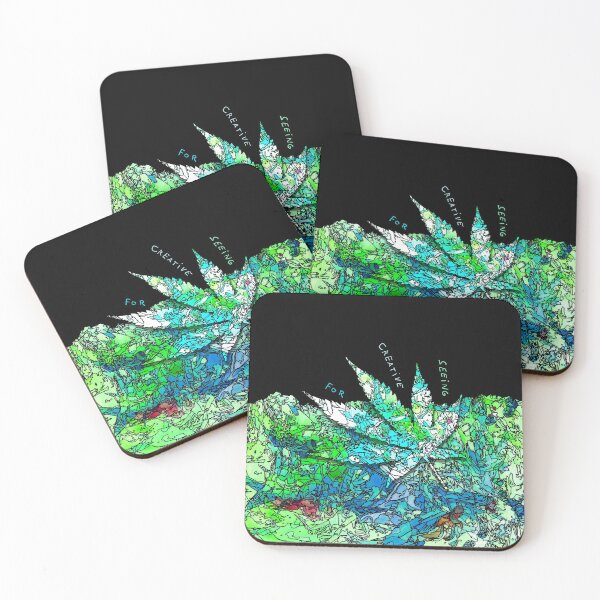 Item preview, Weed Leaf Unobvious Green Blue    designed and sold by T-H-C.