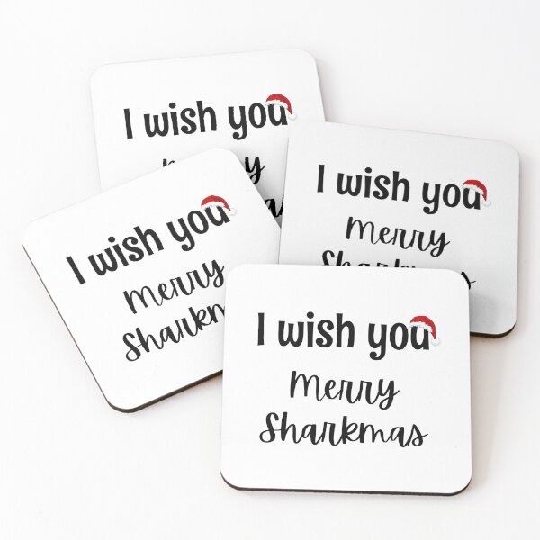Item preview, I wish you Merry Sharkmas designed and sold by ArtistryPrint.