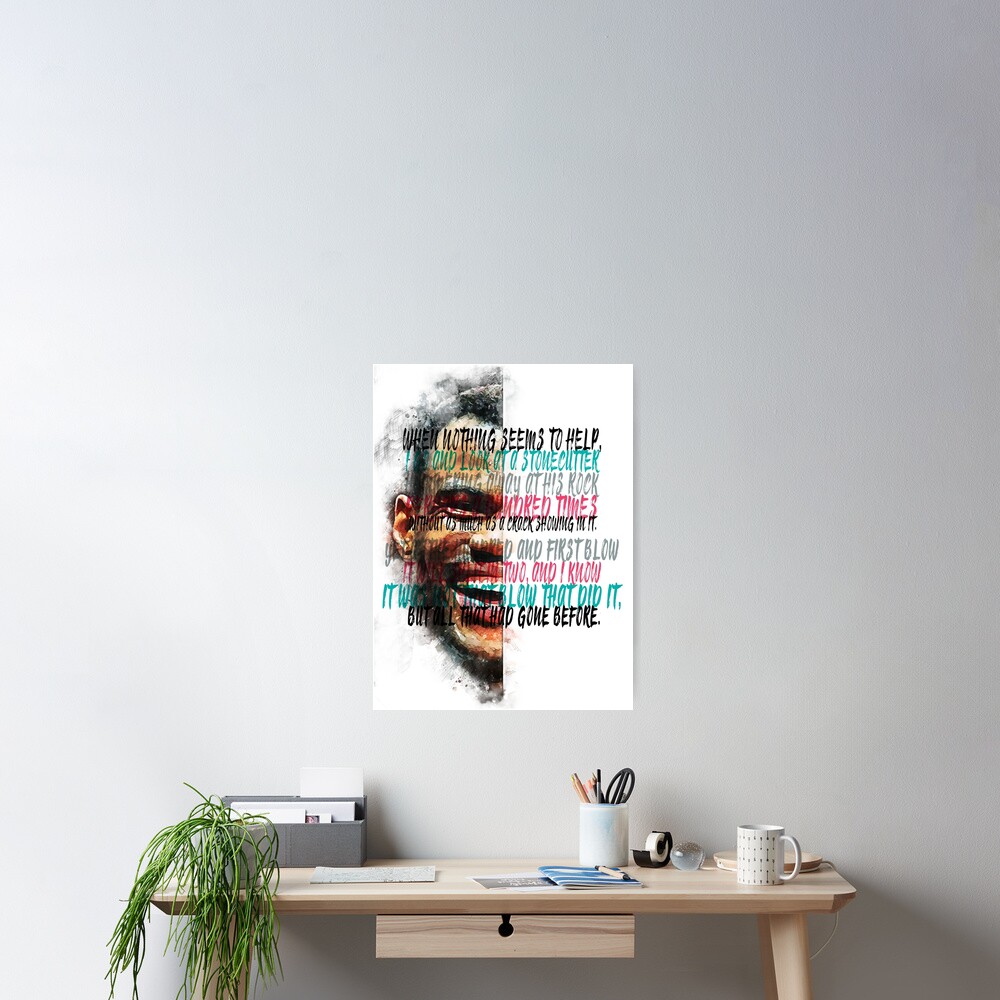 "David Robinson Inspiration Saying Motivational Quote Watercolor